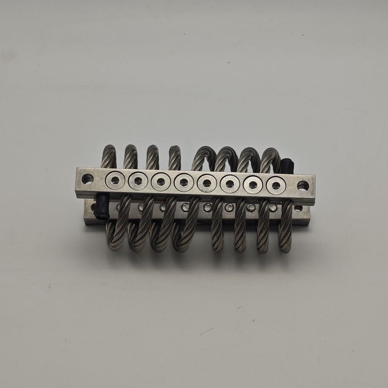 JGX-0958A-43A Isolador de vibração de fio de aço com 304 conectores de aço inoxidável e mangas de borracha fluorada